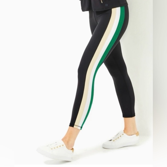 NWT, Lilly Pulitzer Weekender Noir Color-block 24” Leggings, Size Medium - Picture 3 of 15